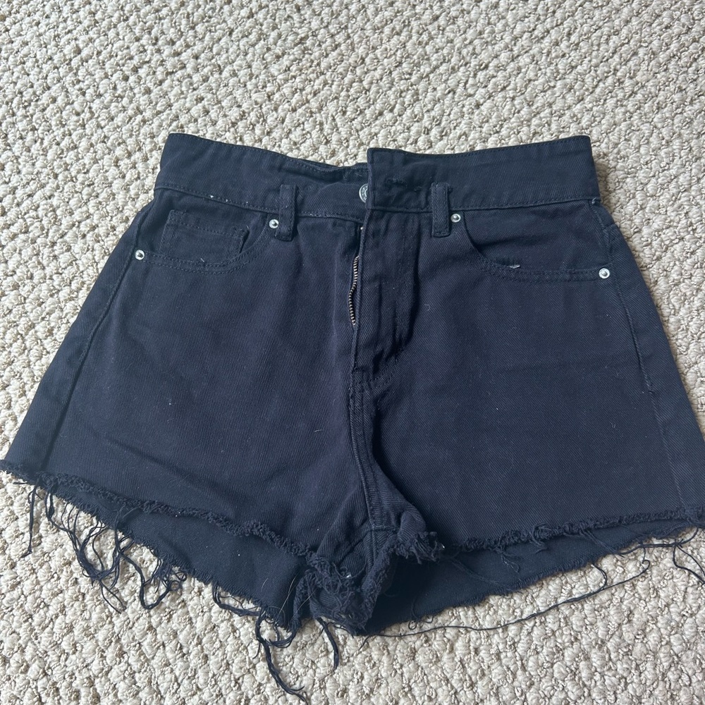 Pacsun Black Denim Mom Shorts